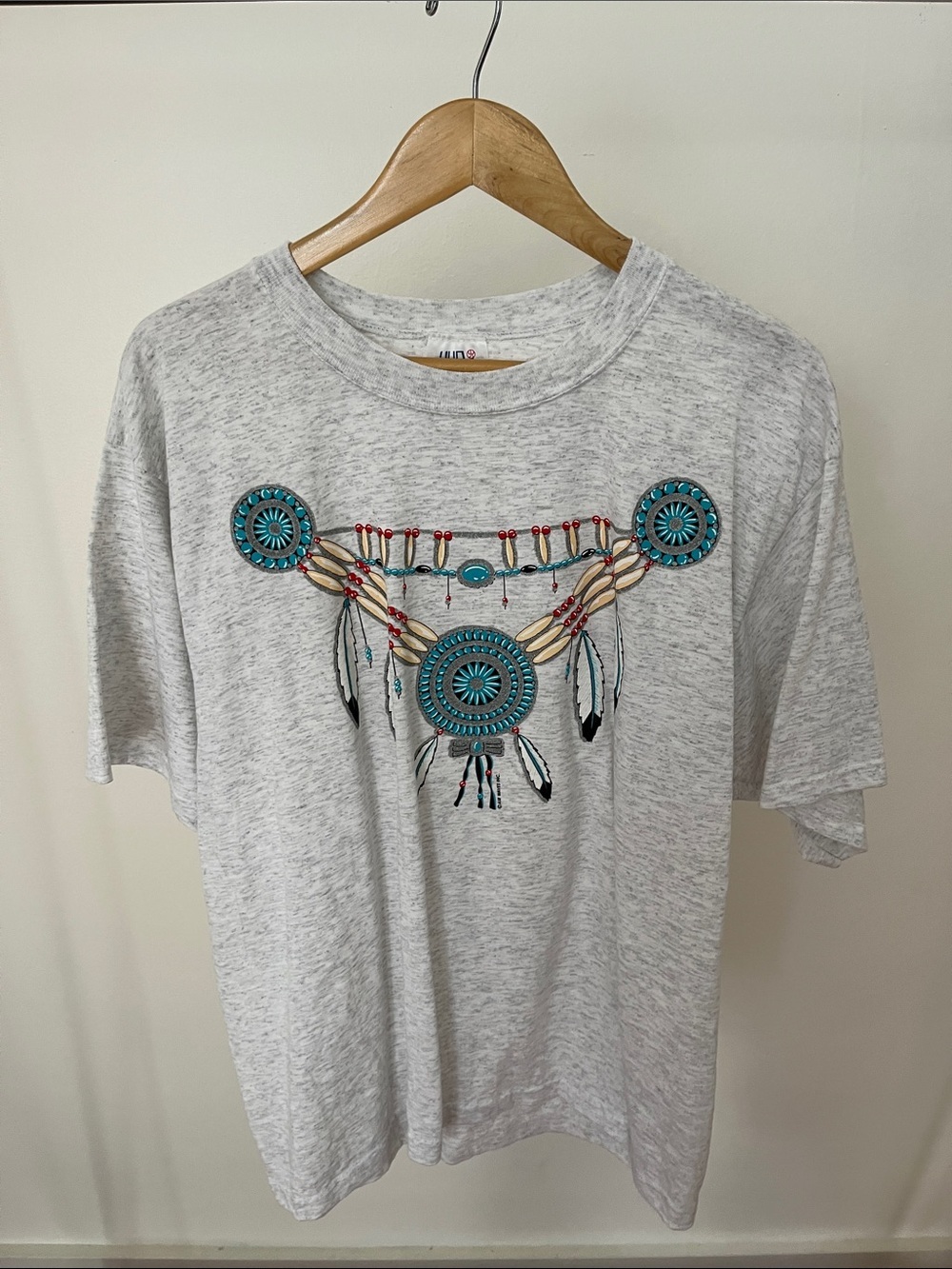 90s Vintage Western Navajo Inspired Necklace Print Tshirt